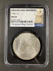1900 Morgan Silver Dollar NGC MS63 Original Bag Fragment