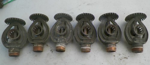 Vintage Grinnell Duraspeed Brass Fire Sprinkler Heads Lot of 6