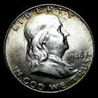 1948-D Franklin Half Dollar Silver ---- Gem BU Condition FBL Coin  ----  #PP068