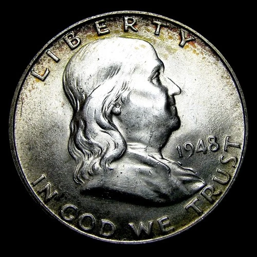 1948-D Franklin Half Dollar Silver ---- Gem BU Condition FBL Coin  ----  #PP068