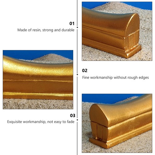 Desktop Coffin Ornament Halloween Coffin Prop Party Tricky Coffin Resin Coffin - Bild 12 von 12