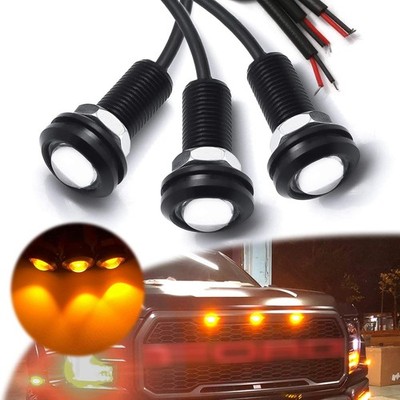 Xotic Tech 3pcs LED Front Grille Marker Lights w/Projector Lens Assembly Comp...