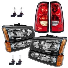 Black Halogen For 2003-2006 Chevy Silverado Headlightstail Lights Assembly Black Halogen For 2003-2006 Chevy Silverado Headlightstail Lights Assembly