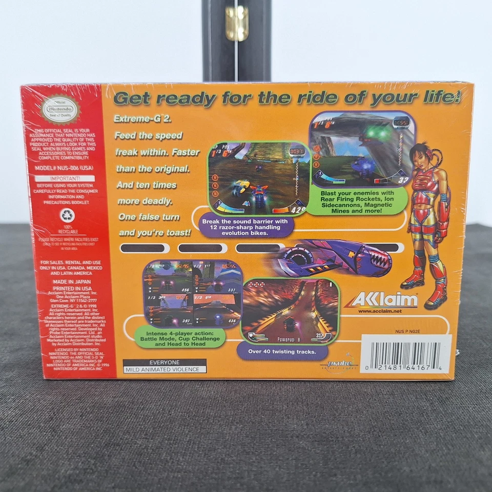 XG2 Extreme-G 2 (1998 Nintendo N64) New, Factory Sealed Japan READ - Image 2 of 4