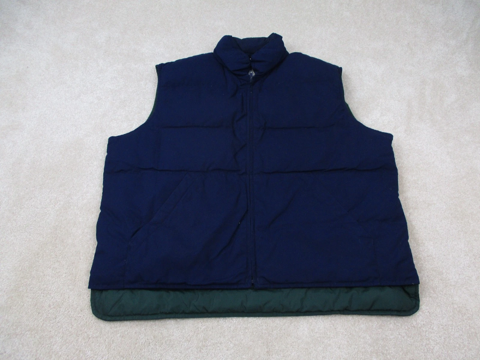 Eddie Bauer Jacket Mens Large Blue Vest Puffer Goose Down Outdoors Quilted Adult