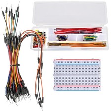 65 PCS Breadboard Jumper Wire Kit 400-Point Board U-Shape Preformed Cable