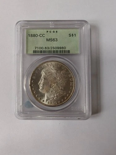 1880-CC $1 Morgan Silver Dollar - PCGS MS63 - Carson City - OGH