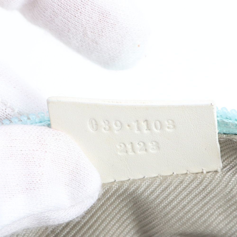 Gucci GG Canvas Light Blue Leather Handbag Women's Tote Authentic Rare thumbnail 9