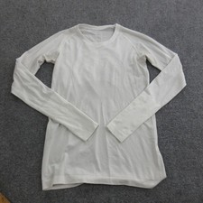 Lululemon Swiftly Tech Long Sleeve Shirt Womens Small White Seamless Running
