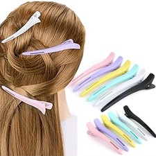 1pc Random Color Hair Clips for Women Styling Professional No Crease Duck Billed