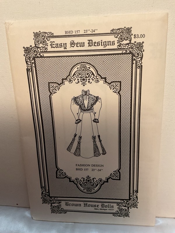 Easy Sew Designs Pattern For 23-24” Antique Fashion Doll
