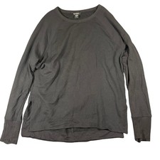 Athleta Black Long Sleeve Crew Neck Sweatshirt Pullover Size M Active Sweater