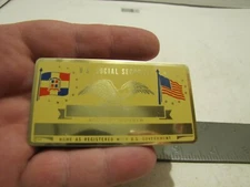 VTG NOS PERMA GRAPHICS FLAG/US FLAGS SOCIAL SECURITY/ID CARD BLANK M127