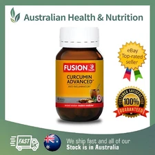 FUSION HEALTH CURCUMIN ADVANCED 60 TABLETS + FREE SAME DAY SHIPPING