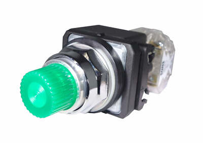 SUNS PBM30-EP-D120E-G-P1 30mm 120V LED Green Pushbutton 9001K2L38LGGH13 800T-QB