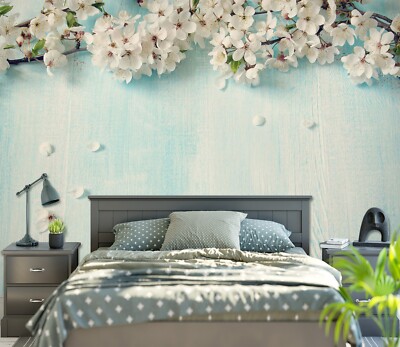 3D Flower Branch ZHU734 Wallpaper Wall Mural Print Removable Self-adhesive Amy