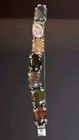 Taxco Sterling Stamped: Vintage; 7 Lrg Multistone, Mexican Silver Link Bracelet  — photo 1