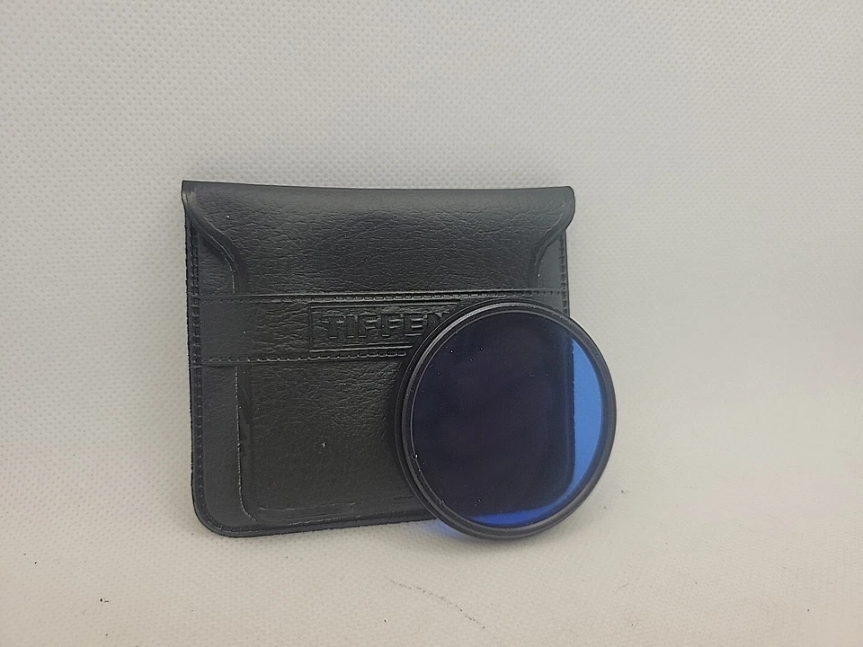 Tiffen 49M 80A Dark Blue Threaded Filter with Case  Made in the U.S.A. Vintage - Image 2 of 4