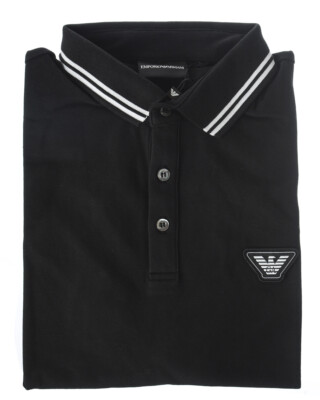 Emporio Armani Polo Shirt Cotton Man Black 3Z1F681JPTZ 999 Sz S