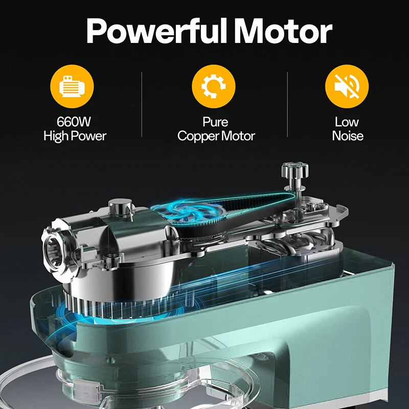 Stand Mixer 6 in 1 8.5Qt 10-Speed Meat Grinder Juice Blender Pasta Maker Slicer - Image 3 of 4