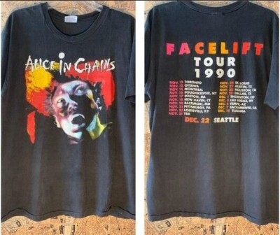Alice In Chains Facelift 1990 Tour T-Shirt Vintage For Fans | eBay