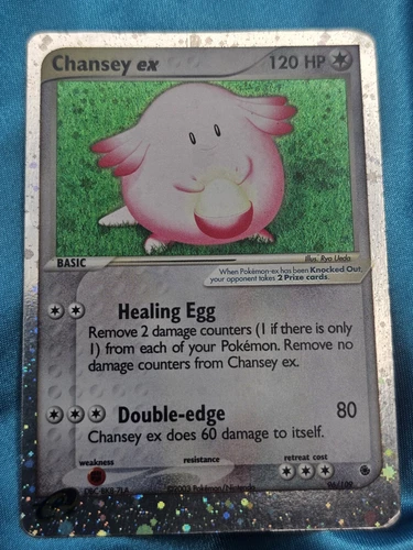 Chansey EX 96/109 Holo LP EX Ruby & Sapphire Pokemon TCG Card
