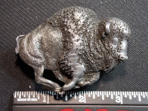Vintage 1980 Bergamot Brass Works Bison / Buffalo Belt Buckle # Z-145