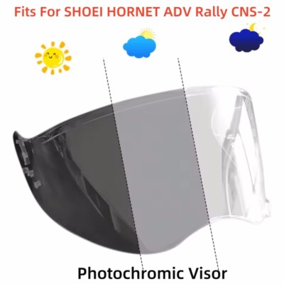 Photochromic Visor For SHOEI HORNET ADV Rally CNS-2 Hornet X2 Helmet Shield Lens