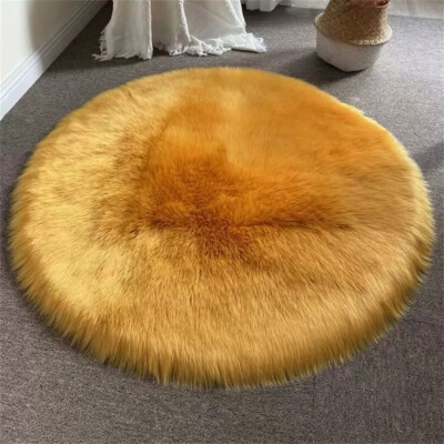 Flauschige Teppiche Hochflor Shaggy Teppich Langflor Wohnzimmer Matte Runder DE