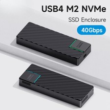 USB 4.0 40Gbps M.2 NVMe SSD Enclosure Compatible with Thunderbolt 4/3 USB