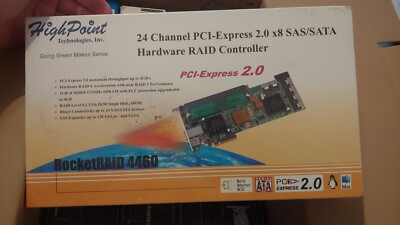 Highpoint RocketRaid 4460 24port 1gb Cache Controller Card NEW