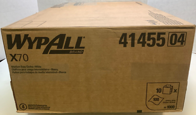 #ad #ad WypAll 41455 X70 Medium Duty Cloths White 8.34quot; x 16.8quot; 100ct Pop up Box 10ct $79.99