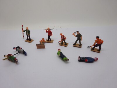 Hel, Hels, Herr: Konvolut 10 Figuren  Spur H0, frühe DDR  (PK20)