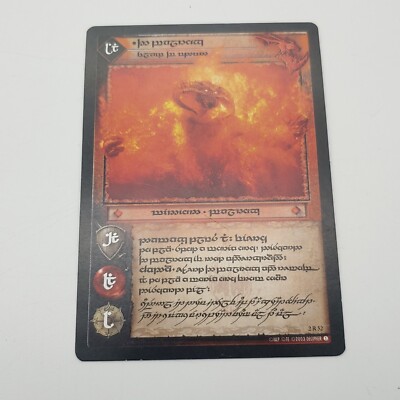 Lord of The Rings TCG ELVISH Script The Balrog Flame of Udun Tengwar Card  #2R52