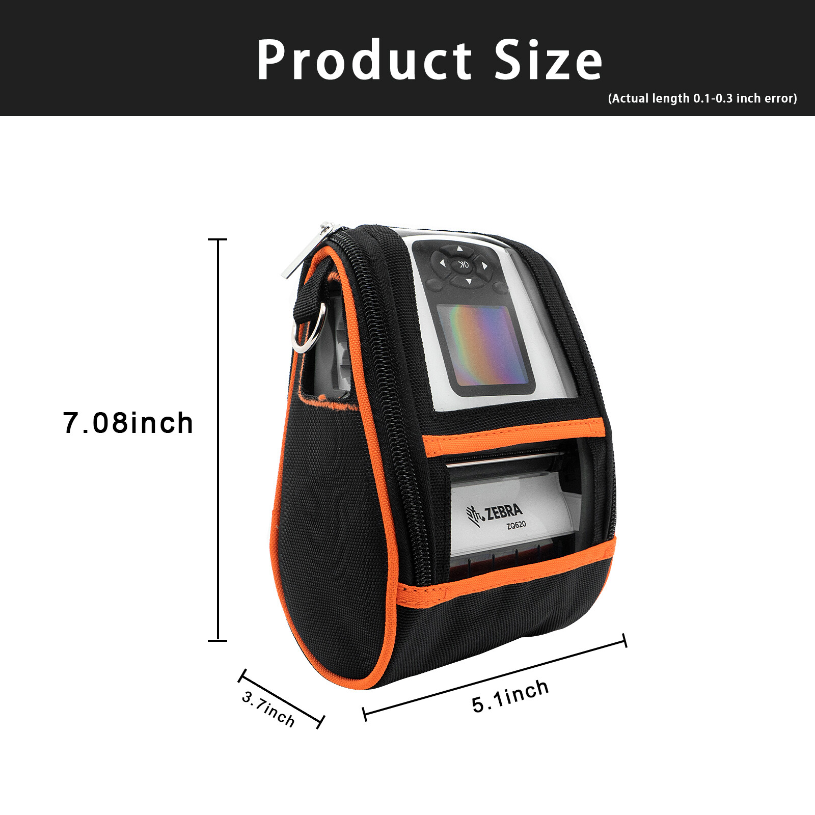 For Zebra QLN320 ZQ620 Thermal Label Printer Soft Case Pouch Holster