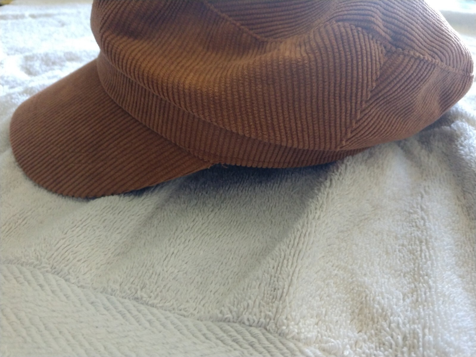 Vtg Inspired Newsboy Beret Corduroy Hat Brown Mcm Sty… Gem