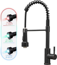 Oil Rubbed Bronze Kitchen Faucet with Sprayer Modern Single Handle Pull down Spr