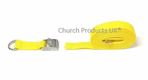 Metal Cam Buckle Strap With D-ring Each End Tie Down 25mm Webbing 1m - 3.5m - Picture 40 of 46