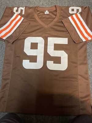 ブラウンズ　ユニホーム　95 Myles Garrett #95 SEWN STITCHED HOME THROWBACK JERSEY SIZE XL DAWG