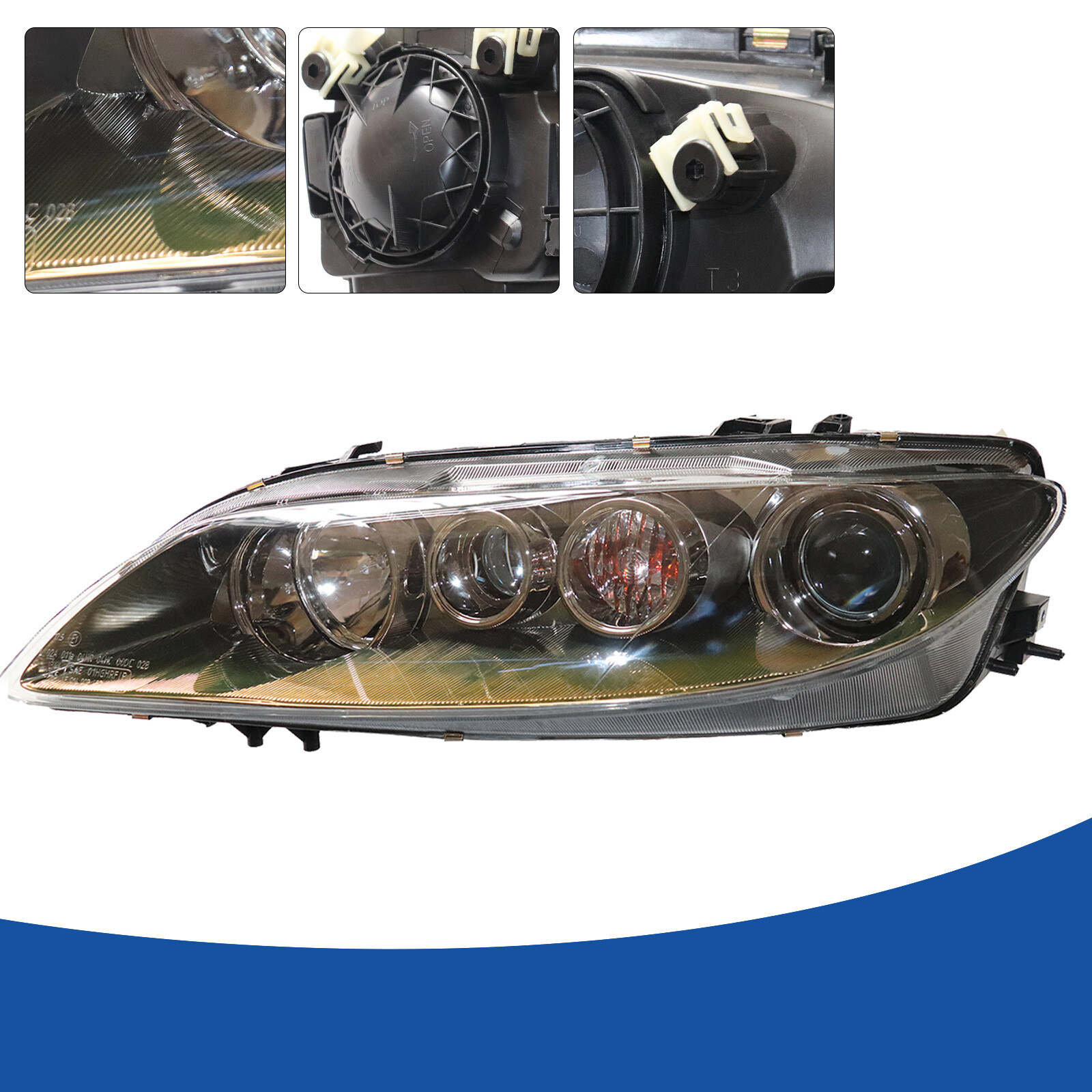 2006-2008 Mazda 6 Left Driver Side Halogen Headlight Assembly