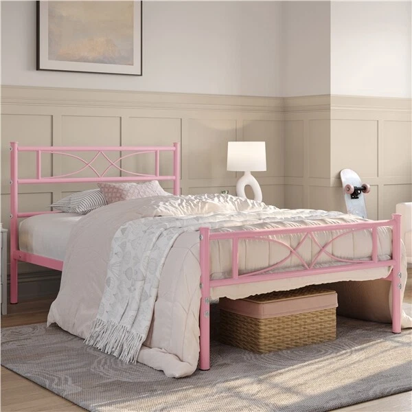 Каркас двуспальной/полуторной кровати платформа с изогнутым дизайном изголовье домашняя мебель - Изображение 4 из 4