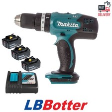 MAKITA Trapano avvitatore a batteria con percussione con 3 batterie DHP453RF3J
