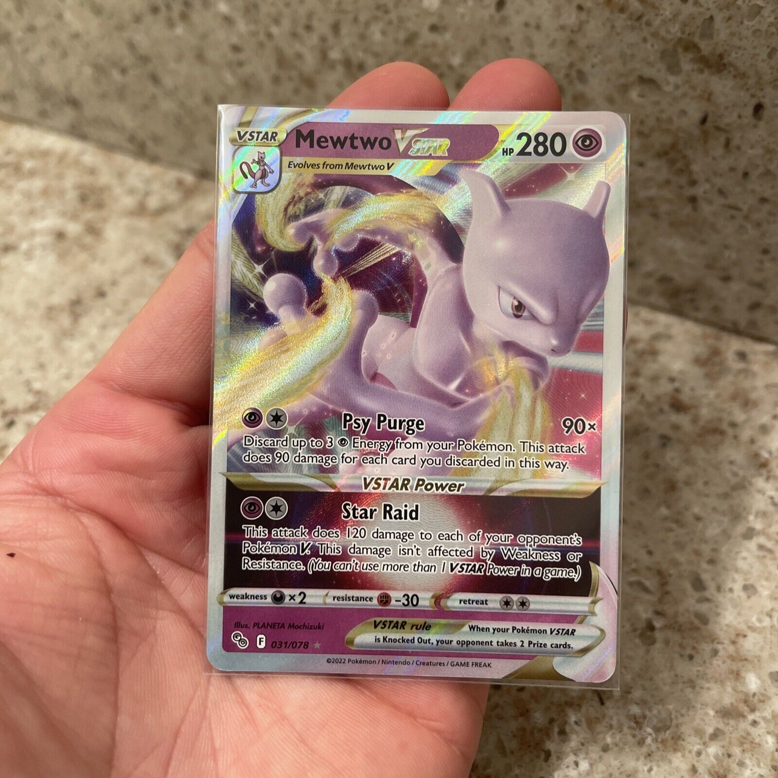 Carta Pokémon Mewtwo V-astro Pokémon Go - 031/078