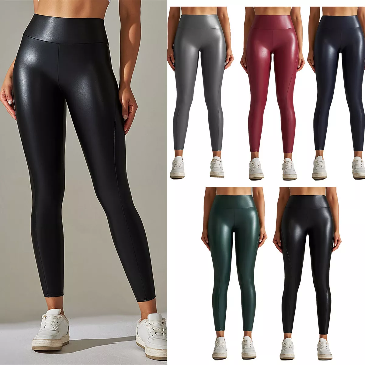 Wet look shop yoga leggings