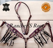 Western Tack Set Horse |  Pink Leopard  Tack Set
