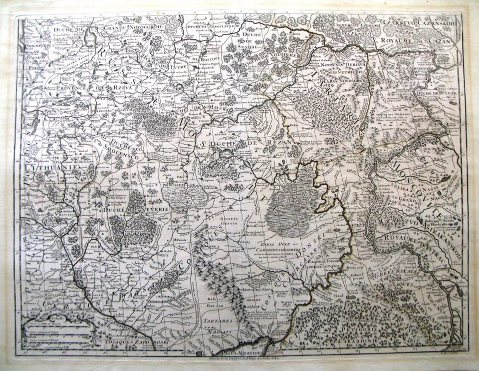 Mapa antiguo, Carte de Russie dressee... par Guillaume de l'Isle Foto 2 de 2