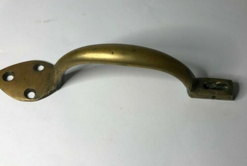 unusual Brass Door Handle 19th Century hand made latch missing 17 cm's long  - Foto 1 di 5