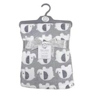 Organic Cotton Baby Blanket Wrap - Elephant Print Gift Set for Newborn Girl/Boy