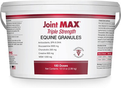 Joint MAX Triple Strength Equine Granules For Horses (180 Doses)