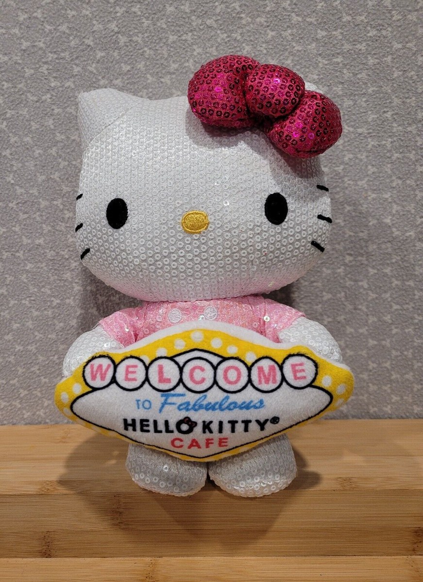 Sanrio Hello Kitty Cafe Las Vegas Nevada Sequin Plush Bag Bow